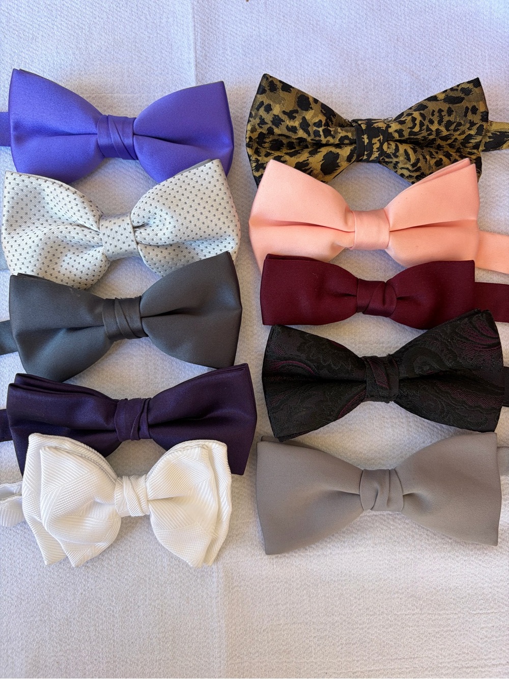 Bundle of 10 assorted pre made bow ties combo 17
